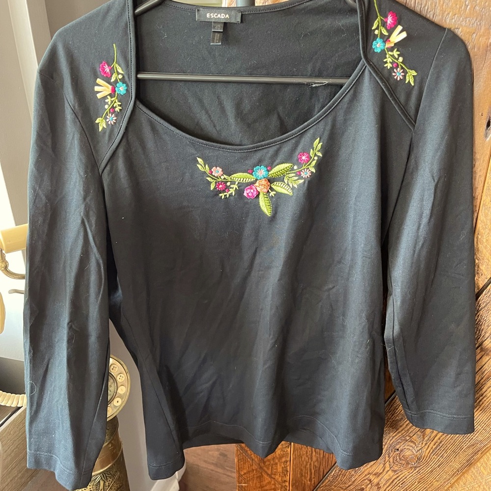 Escada embroidered top